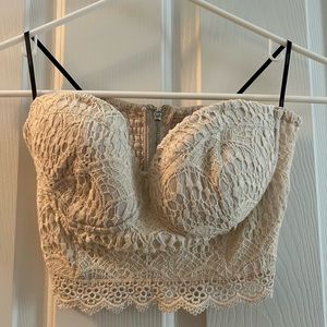 Forever 21 cream colored tube top